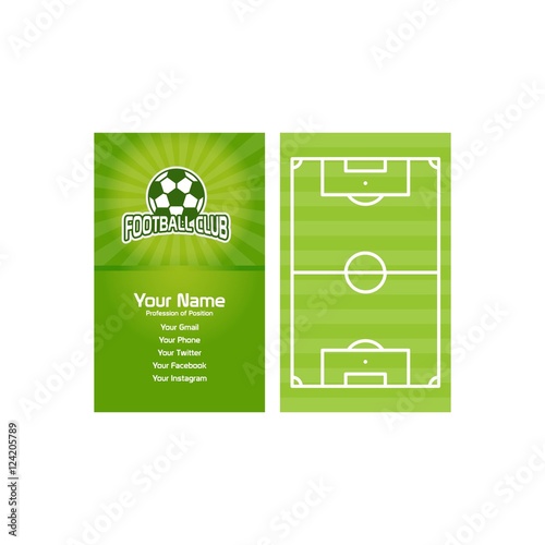 Sport Business Card. Football or Soccer