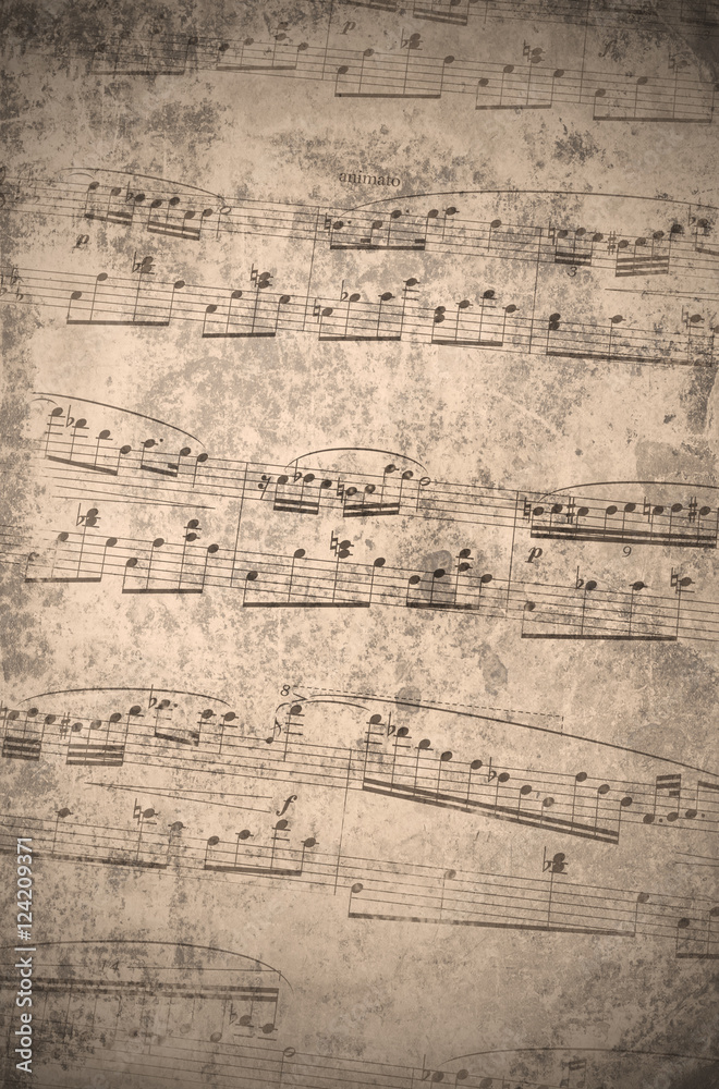 vintage music notes