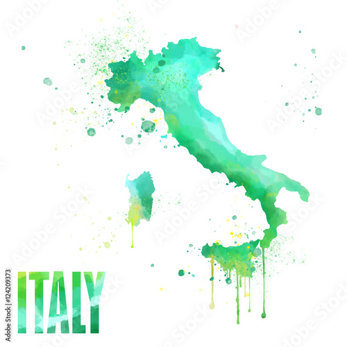 Canvas Print Italy map