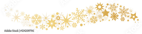 Weihnachtliche Dekoration goldener Sternenschweif