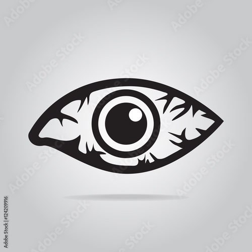 Eye redness icon, Inflammatory disease of eyes.