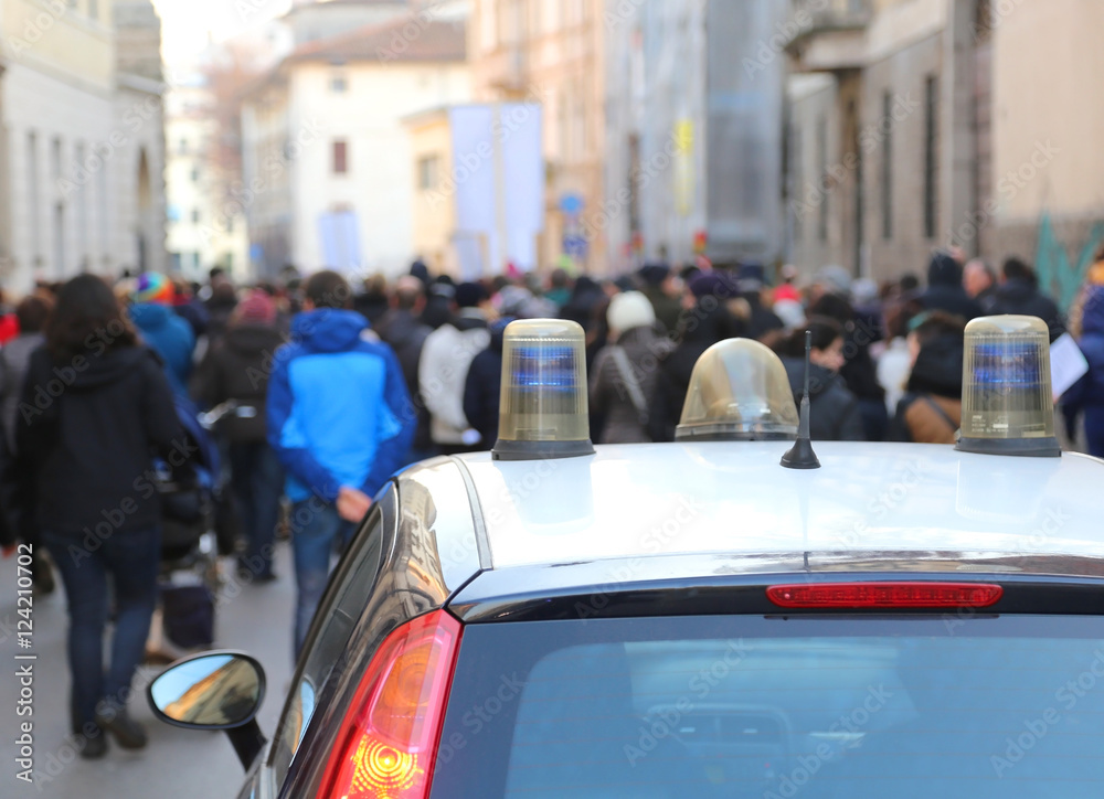 protesters rioting during a protest in the street and the police protesters rioting during a protest in the street and the police