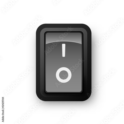 Black pc electric switch, off position