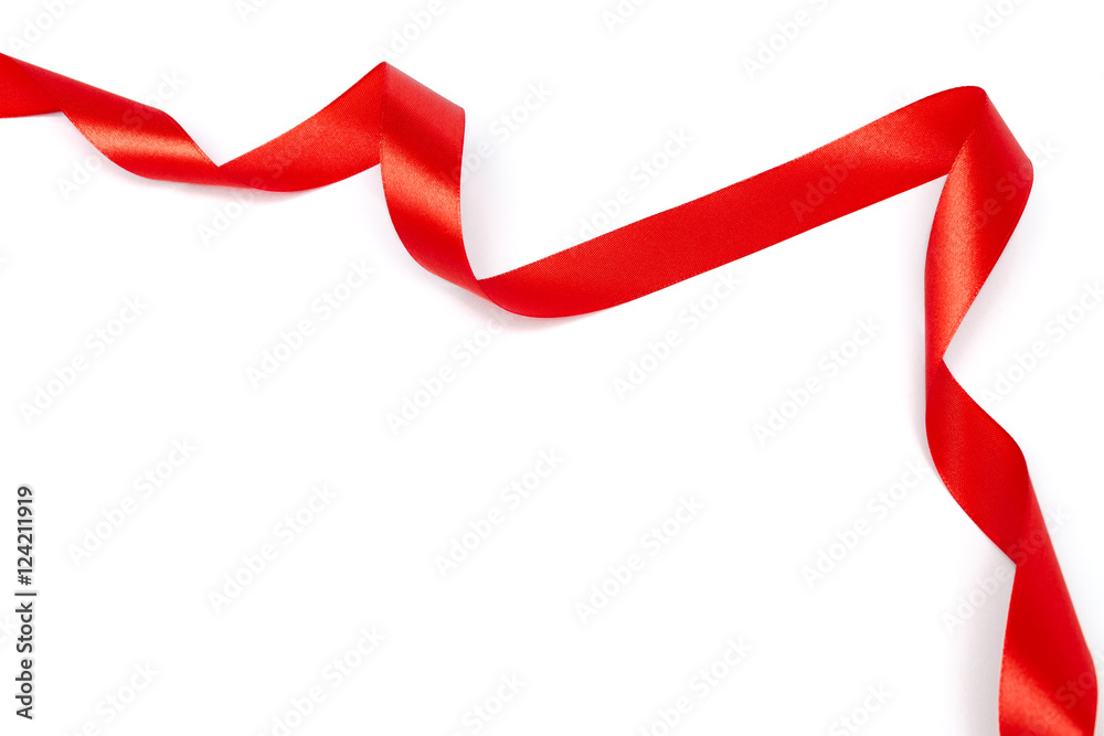 Red ribbon collection isolated on white Red ribbon collection isolated on white
