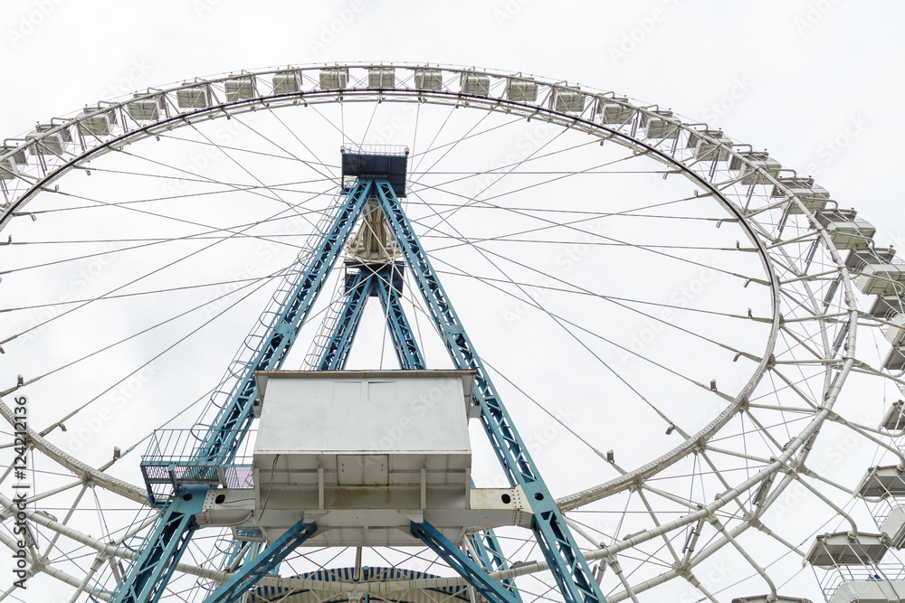 Ferris wheel on white