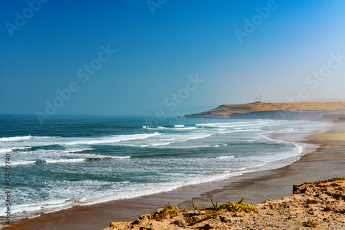 atlantic ocean beach near agadir in morocco photo