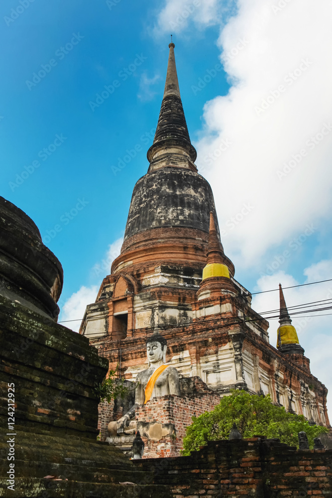 Fototapeta premium Close up of Wat Yai Chaimongkhon, Ayuthaya, Thailand