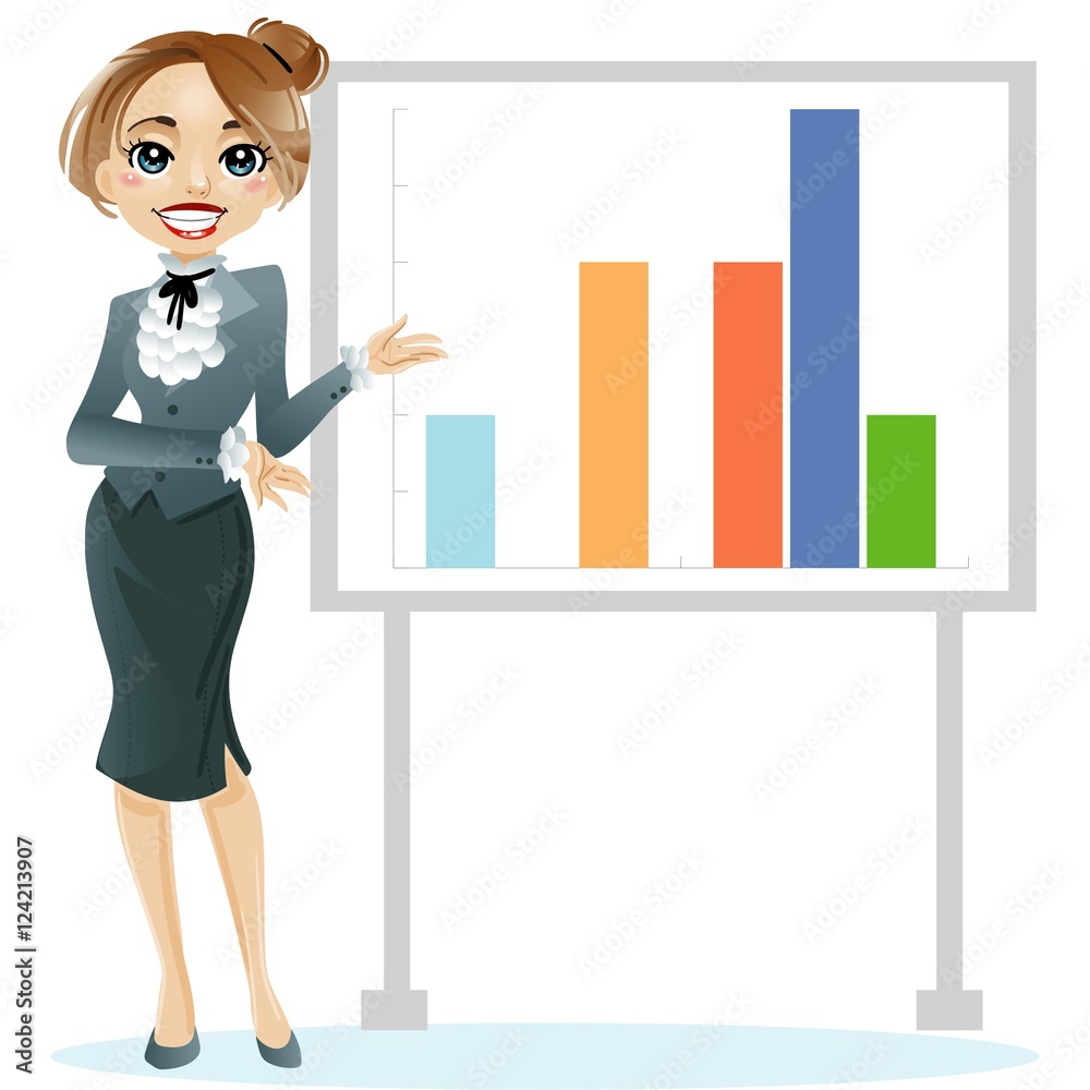 business woman manager presentation sales business woman manager presentation sales