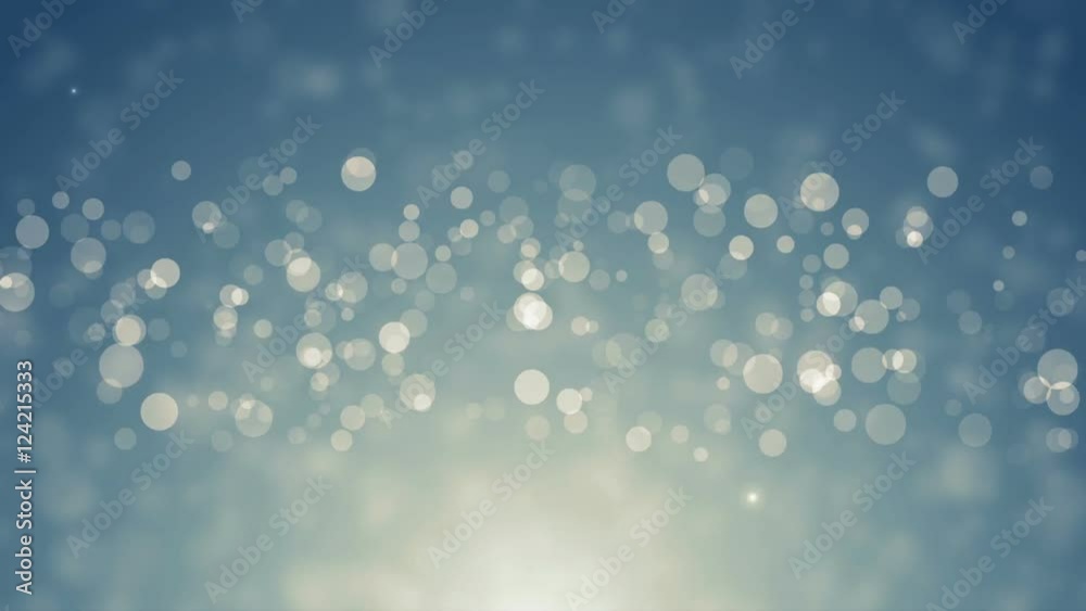 Moving gloss particles on azure background loop. Winter theme Christmas background with snowflakes. Moving gloss particles on azure background loop. Winter theme Christmas background with snowflakes.