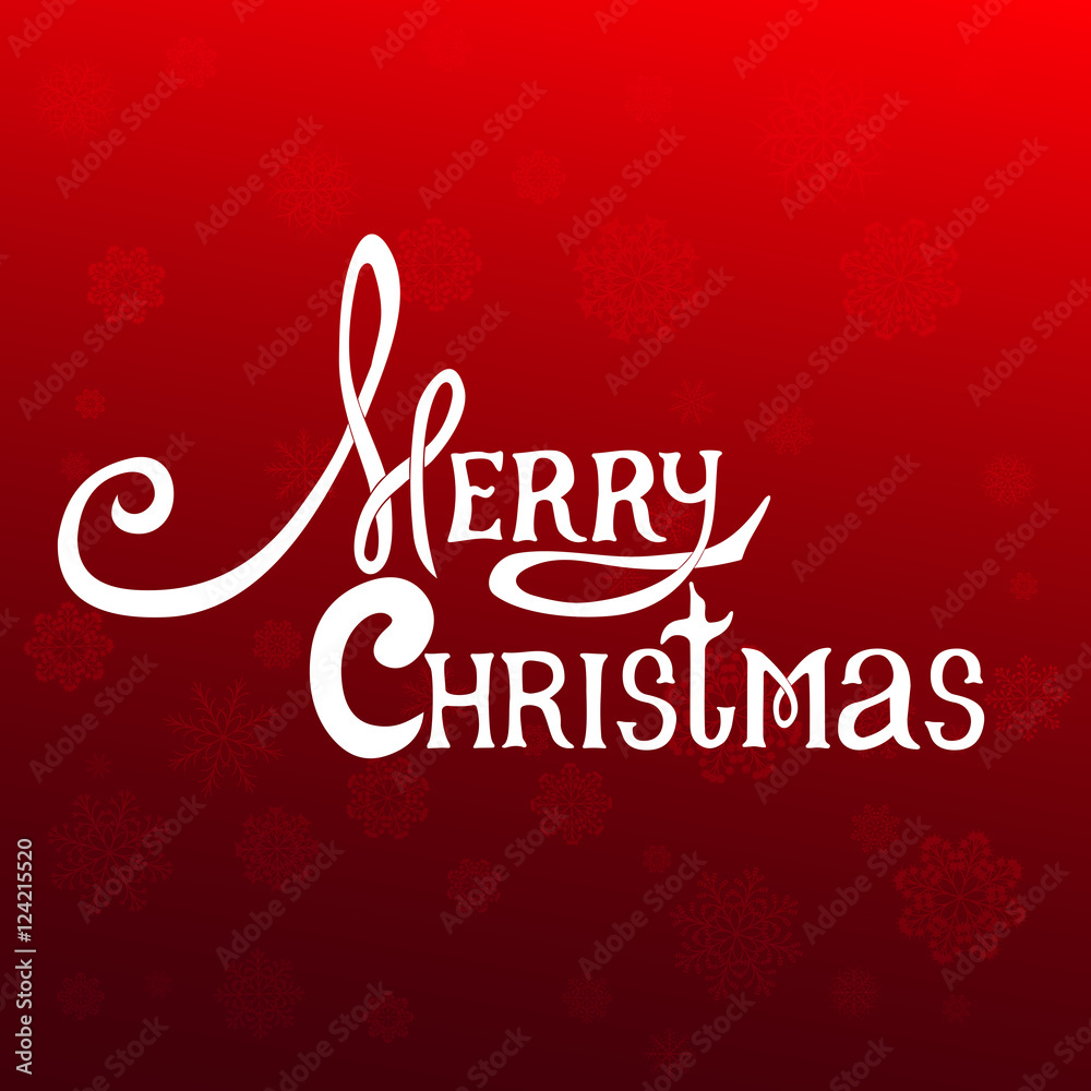 Merry Christmas  lettering design message.