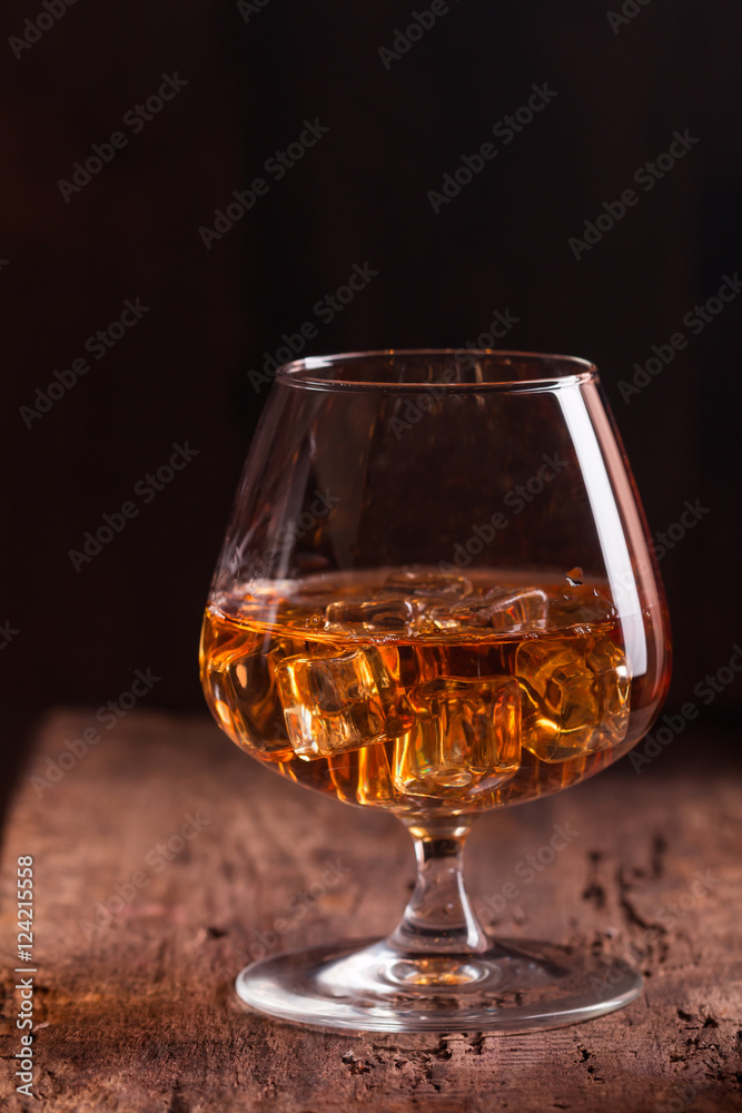 Glass of brandy or cognac 