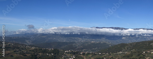 Aerial view of Alburni mountains
