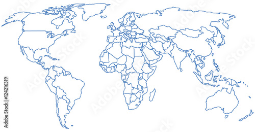 simple sketch of the world map