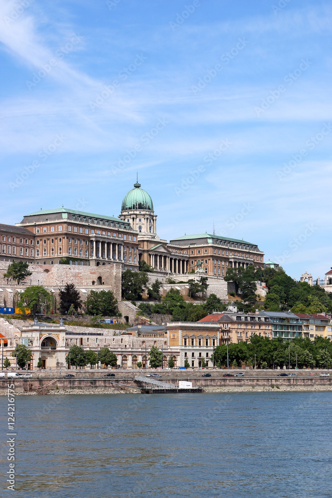 Budapest royal castle on Danube river Hungary