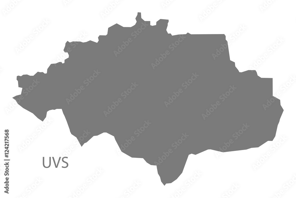 Uvs Mongolia Map grey