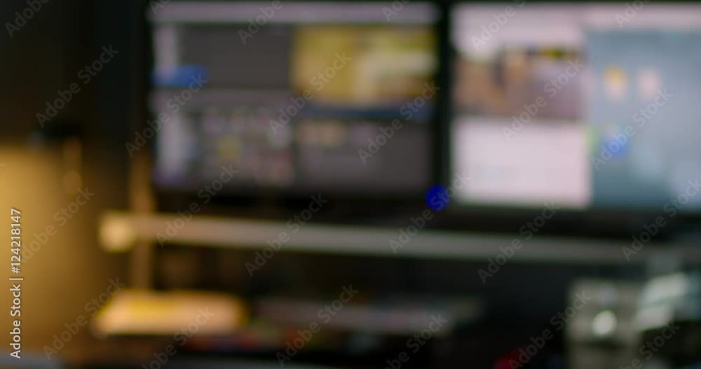 Soft focus of computer workstation