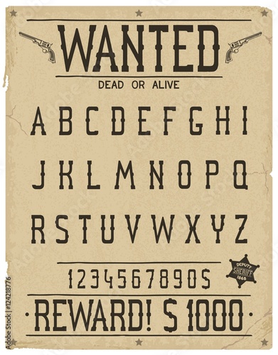 Western style font