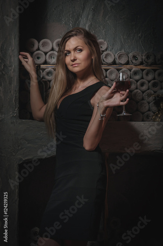 Beautiful girl in the old wine cellar © Alona Dudaieva