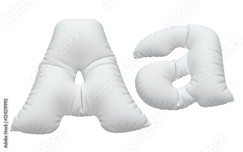 White pillow font.