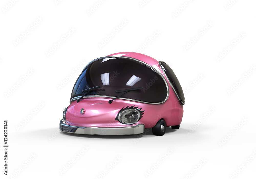 Premium AI Image  futuristic car pink theme wallpaper