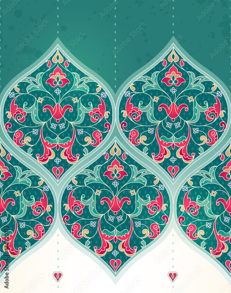 Fotografie Vector seamless border in Eastern style.