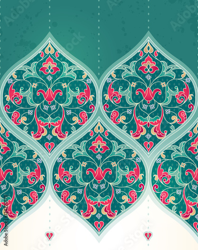 Fotografie Vector seamless border in Eastern style.