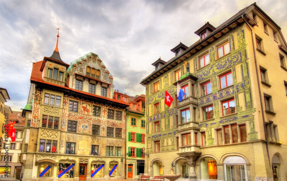 Buildings in the historic centre of Lucerne - Switzerland
