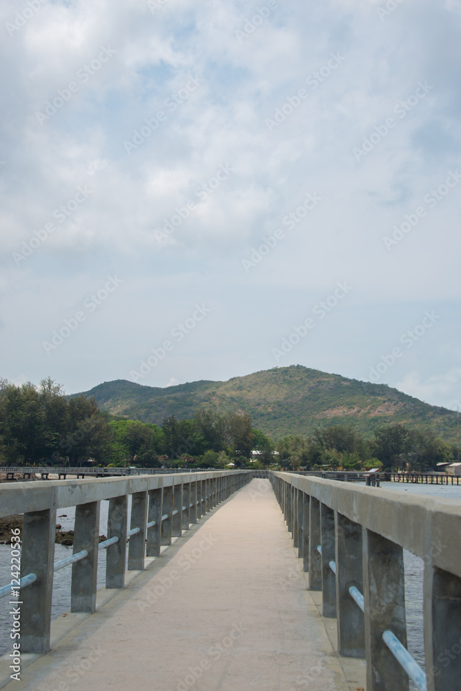 The bridge to port at Sattahip, Thailand