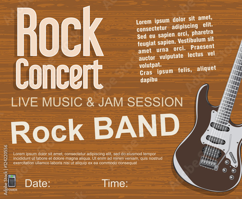 Rock concert retro vintage background