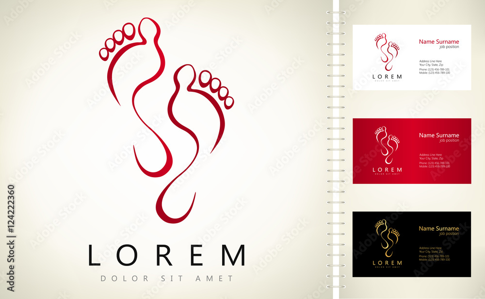 Footprint vector logo Footprint vector logo