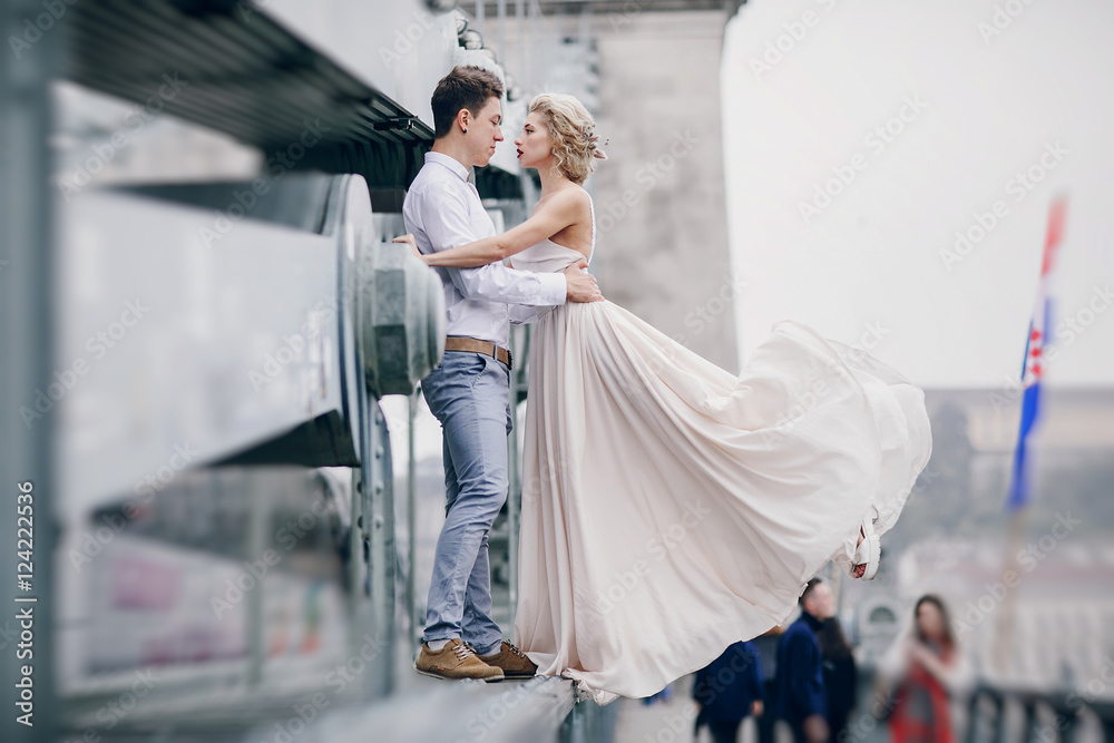 Naklejka premium wedding day in Budapest