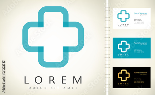 Help cross or pharmacy logo vector