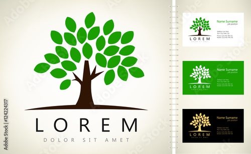 green tree logo vector 