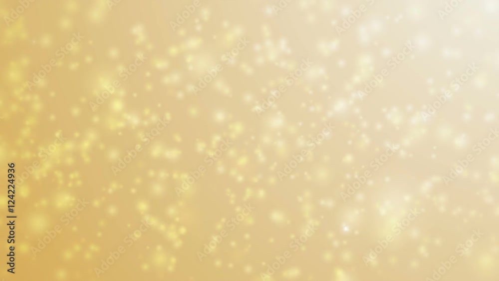 Moving golden gloss particles on background loop. Winter theme Christmas background with snowflakes. Moving golden gloss particles on background loop. Winter theme Christmas background with snowflakes.