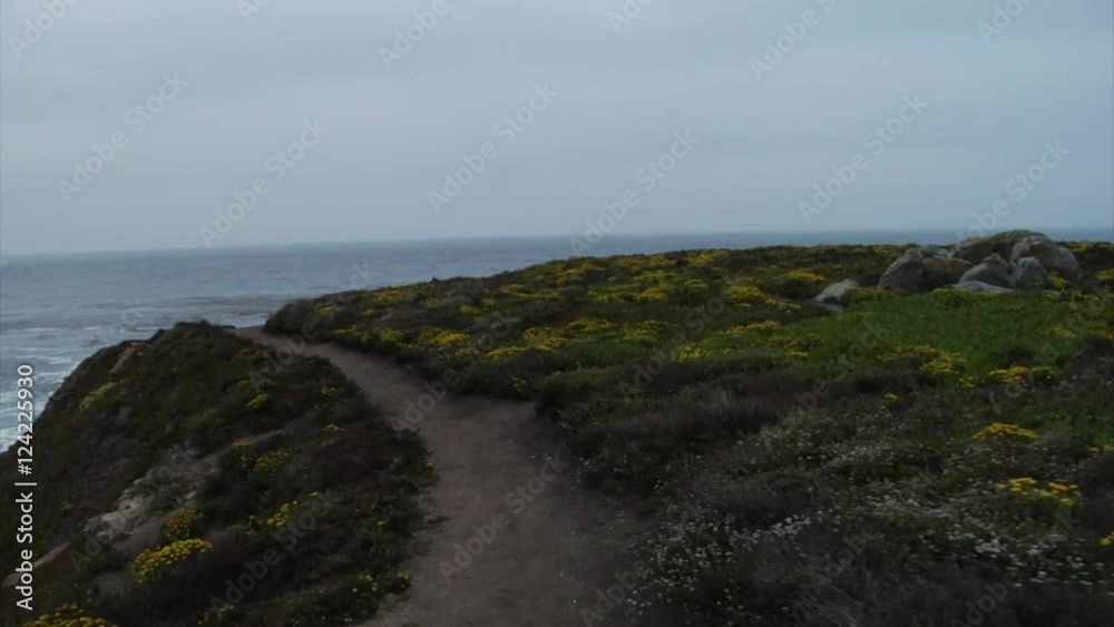 Walking down coastline of Big Sur, California. Walking down coastline of Big Sur, California.