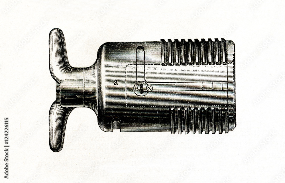 Interrupted screw for breech of 15 cm howitzer (from Meyers Lexikon