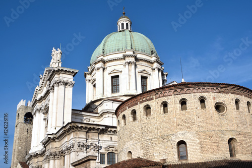 The two churches of Piazza del Duomo in Brescia - Lombardy - Ita © francovolpato