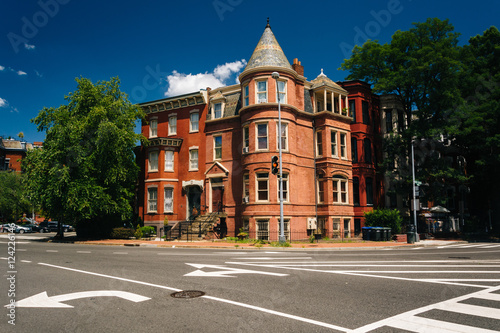 Historic houses at Logan Circle, in Washington, DC.