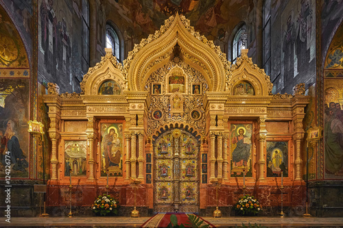 Church of the Savior on Spilled Blood in Saint Petersburg. Main altar..