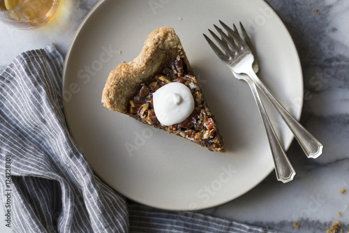 Salty bourbon pecan pie (gluten-free, with sorghum flour and sor photo