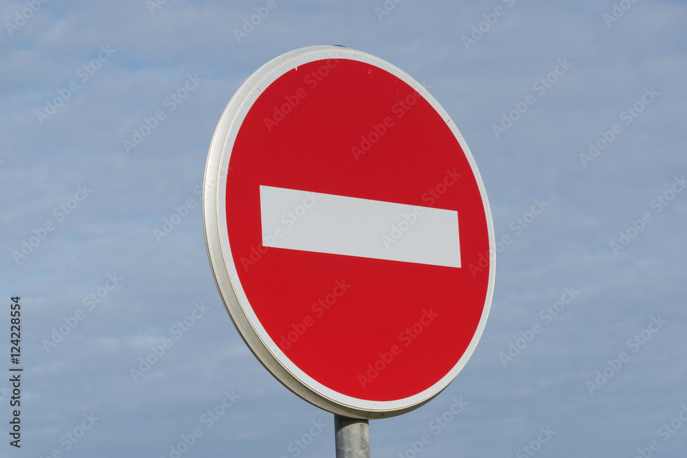 Verkehrsschild Verbot der Einfahrt Verkehrsschild Verbot der Einfahrt
