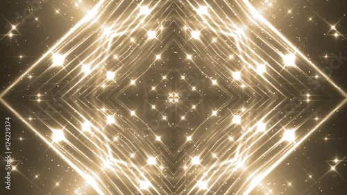  Background motion with fractal design on black background. Disco spectrum lights concert spot bulb. Light Tunnel. Seamless loop.