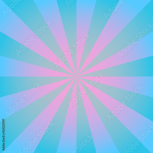 Radial background with radiating rays in blue and pink tones.