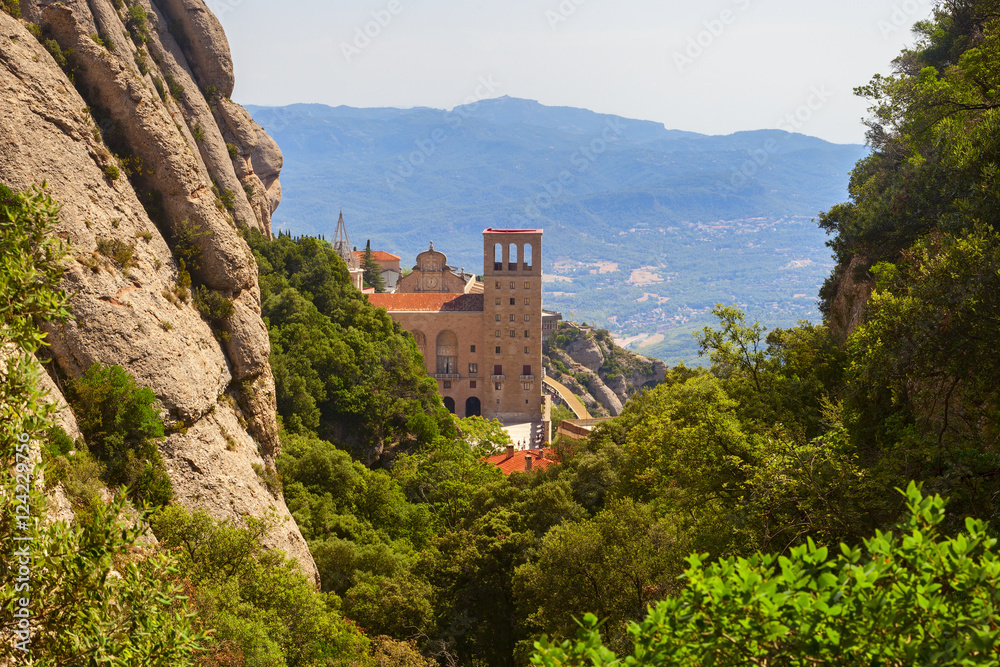 montserrat monastery view in the mountains