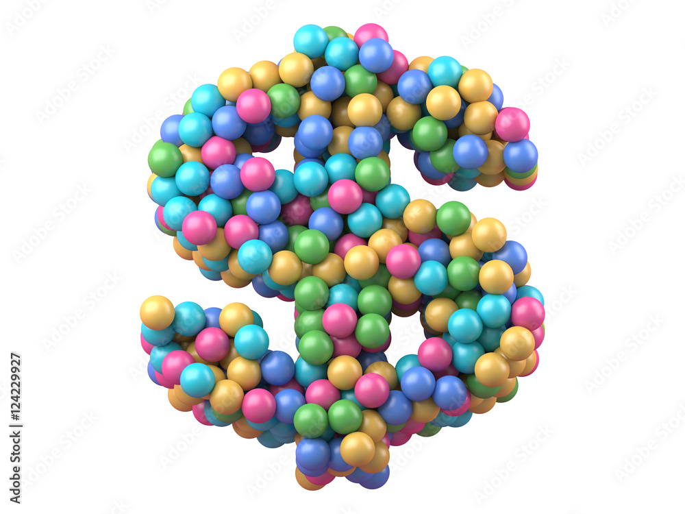 color plastic balls on children's playground font.
