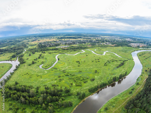 Over the river Mologa near Maksatikha photo