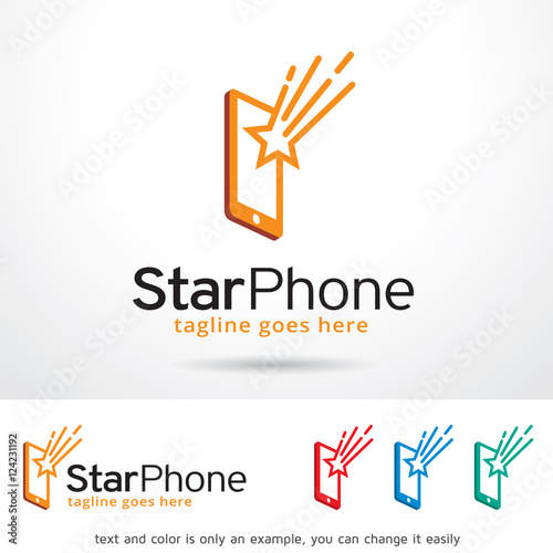 Star Phone Logo Template Design Vector