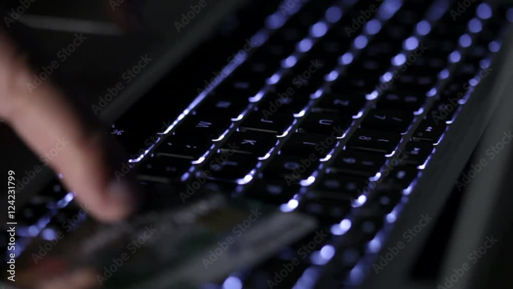 Using a laptop computer keyboard - typing Using a laptop computer keyboard - typing