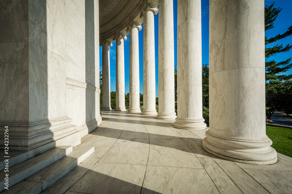 Pillars of the Thomas Jefferson Memorial, in Washington, DC. Pillars of the Thomas Jefferson Memorial, in Washington, DC.