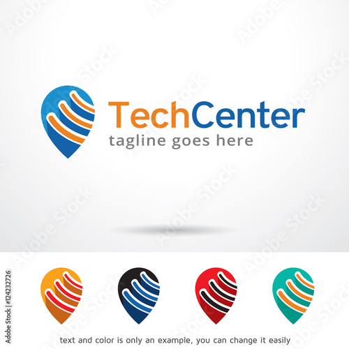 Tech Center Logo Template Design Vector